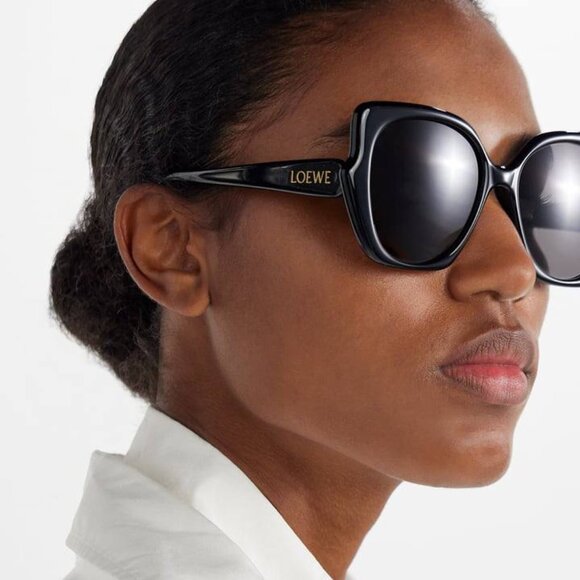 Loewe LW40133F 25A Butterfly Sunglasses – Ivory\\Smoke main image 9